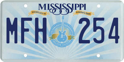 MS license plate MFH254