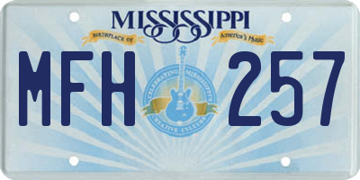 MS license plate MFH257