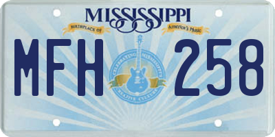 MS license plate MFH258