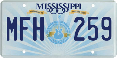 MS license plate MFH259