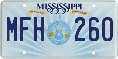 MS license plate MFH260