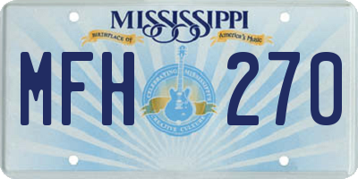 MS license plate MFH270