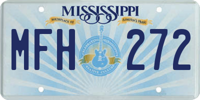 MS license plate MFH272
