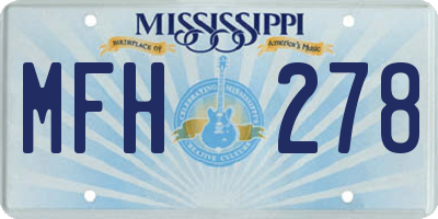 MS license plate MFH278