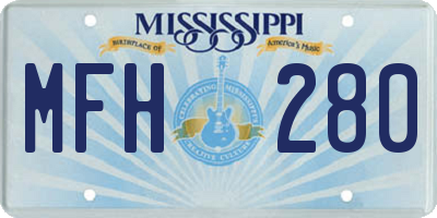 MS license plate MFH280