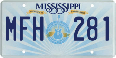 MS license plate MFH281