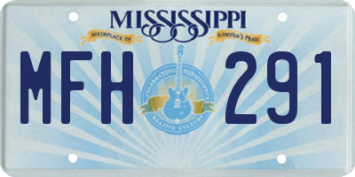 MS license plate MFH291