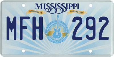 MS license plate MFH292