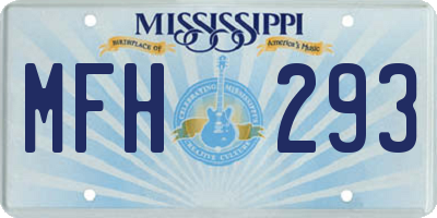 MS license plate MFH293