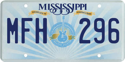 MS license plate MFH296