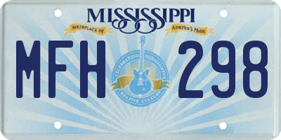 MS license plate MFH298