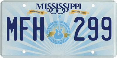 MS license plate MFH299