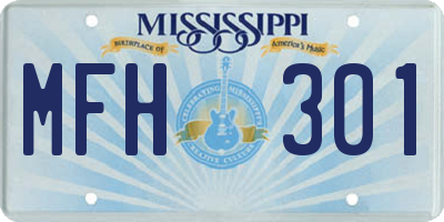 MS license plate MFH301