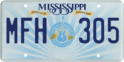 MS license plate MFH305