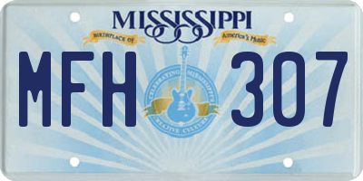 MS license plate MFH307