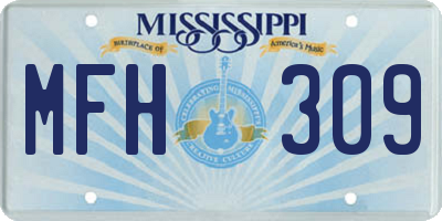 MS license plate MFH309