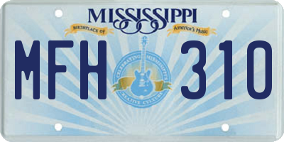 MS license plate MFH310