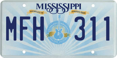 MS license plate MFH311