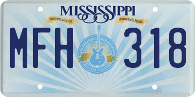 MS license plate MFH318