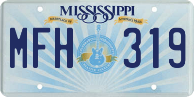 MS license plate MFH319