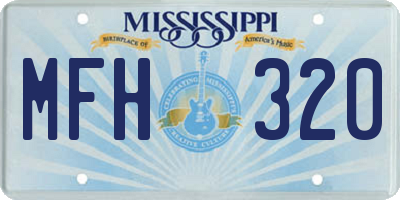 MS license plate MFH320