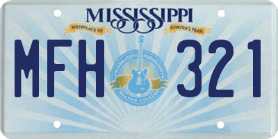 MS license plate MFH321