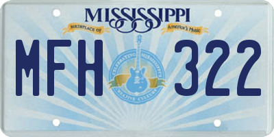 MS license plate MFH322