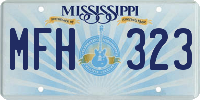 MS license plate MFH323