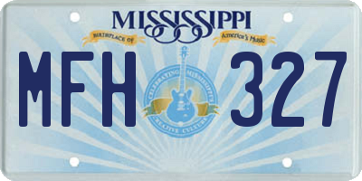 MS license plate MFH327