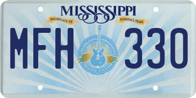 MS license plate MFH330
