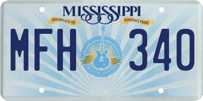 MS license plate MFH340