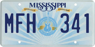 MS license plate MFH341