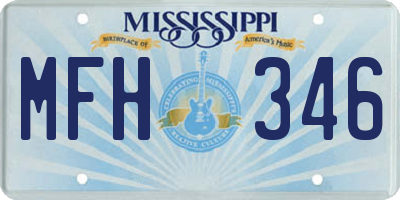 MS license plate MFH346