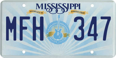 MS license plate MFH347
