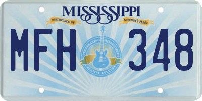 MS license plate MFH348
