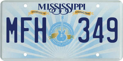 MS license plate MFH349