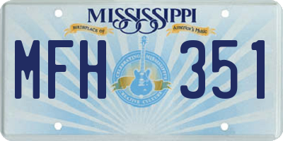 MS license plate MFH351