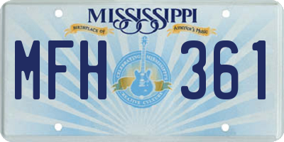 MS license plate MFH361