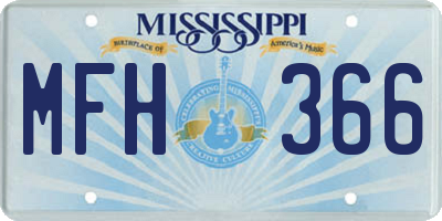 MS license plate MFH366