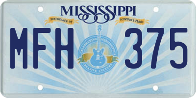 MS license plate MFH375