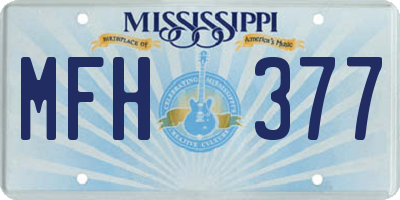 MS license plate MFH377