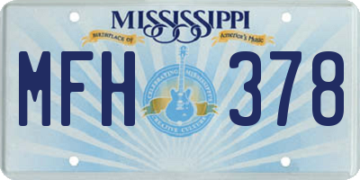 MS license plate MFH378
