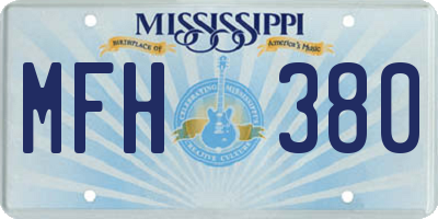 MS license plate MFH380