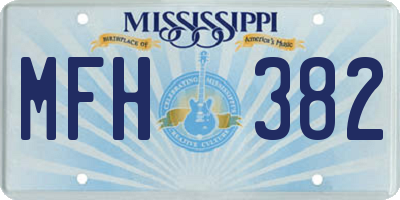 MS license plate MFH382