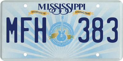 MS license plate MFH383