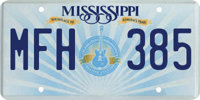 MS license plate MFH385