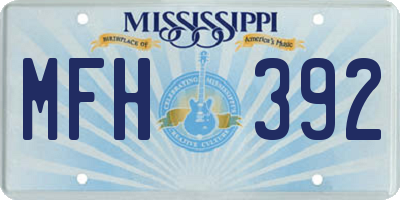 MS license plate MFH392