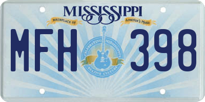 MS license plate MFH398