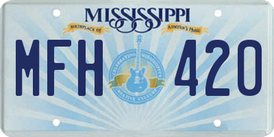 MS license plate MFH420