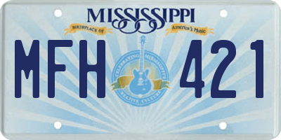 MS license plate MFH421